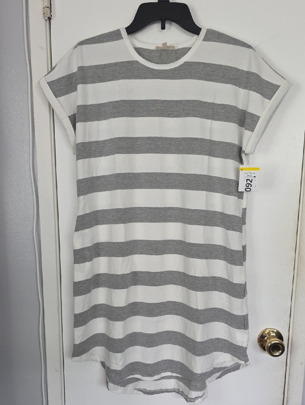 Hayden Girls Gray & White Crewneck Tee